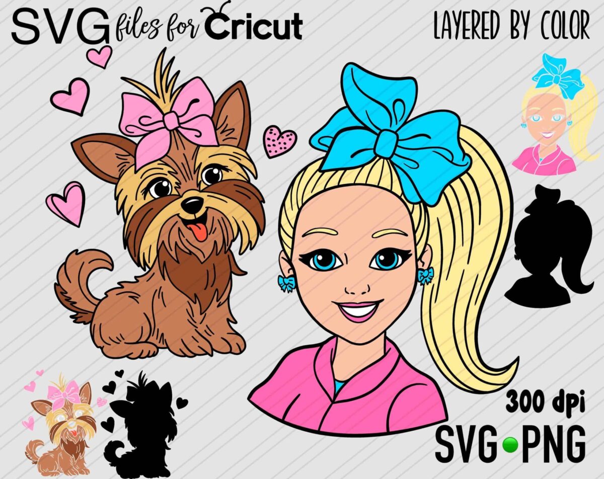 Layered Girl Dog Svg Cut File, Easy Cut For Cricut, Cut File, Digital