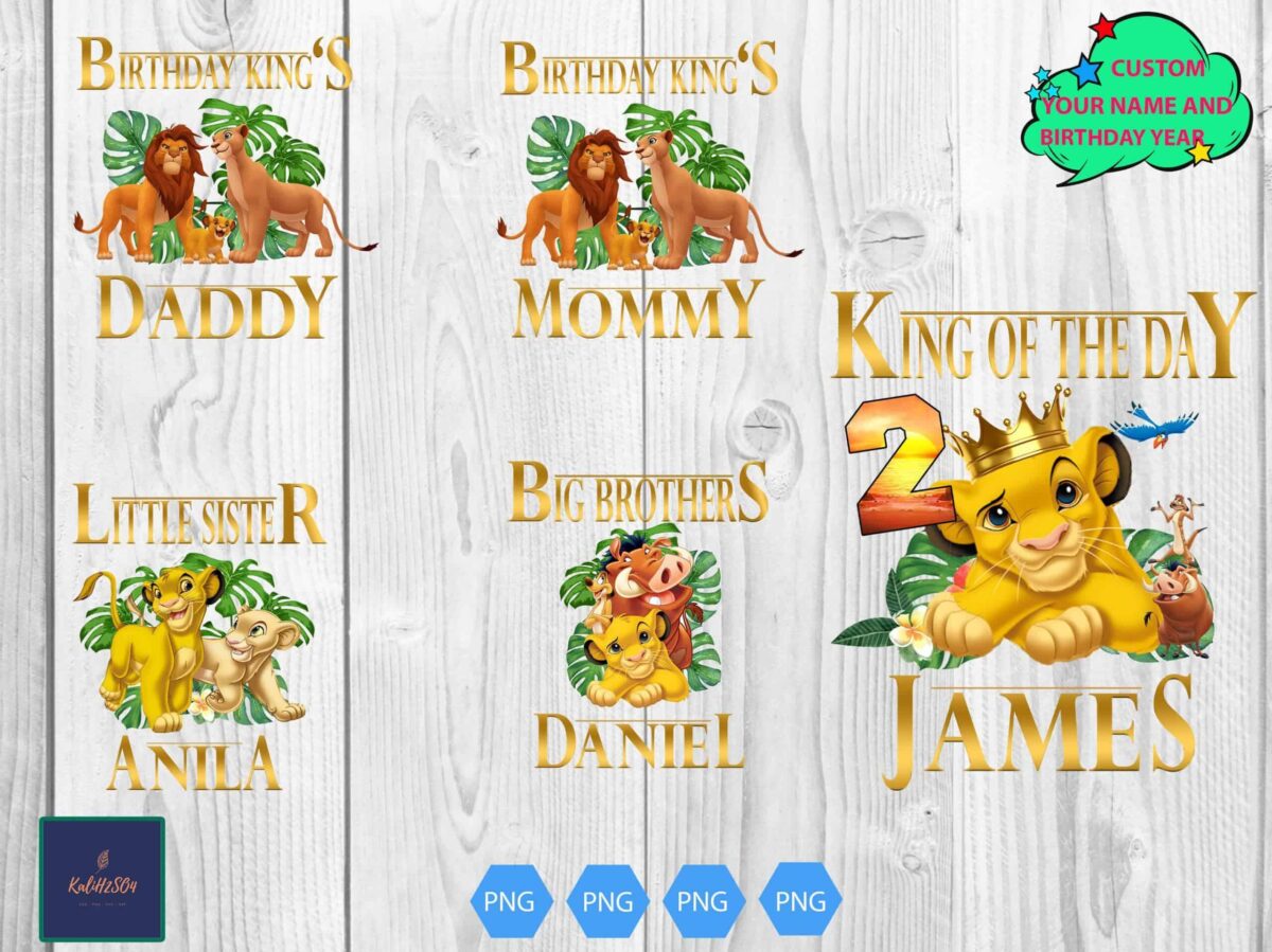 Lion King Family Birthday Boy Png, Lion King Birthday Boy Png