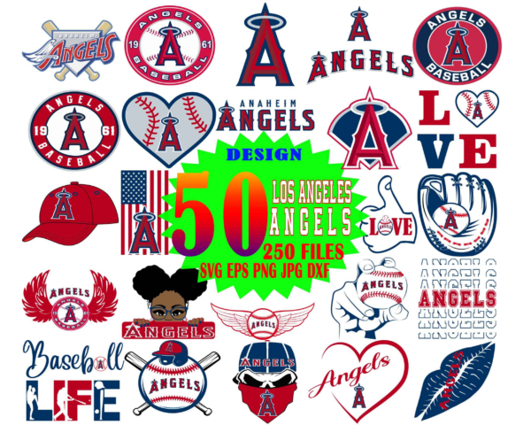 Los Angeles Angels Svg Files, La Angels Logo Svg, Mlb Team Angels Svg
