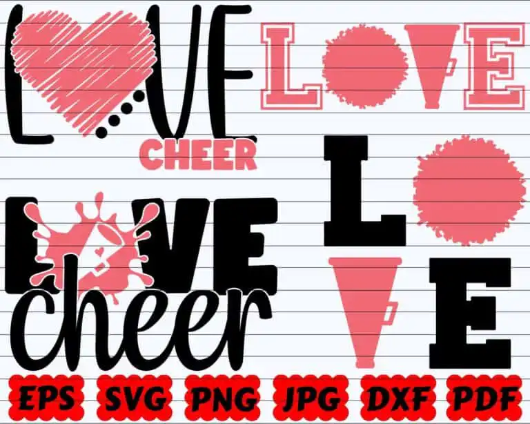 Love Cheer Svg