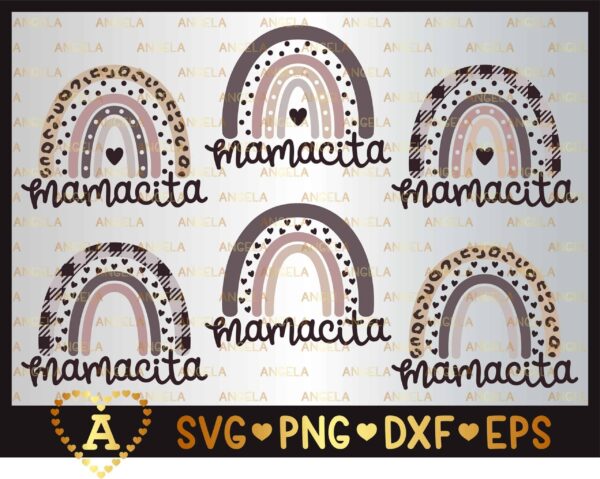 Mamacita Svg, Mama Cita Rainbow Svg, Leopard Rainbow Svg, Mom Life,