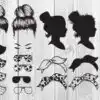 Messy Bun Mom Svg