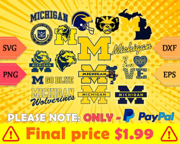 Michigan Wolverines, Ncaa Svg Bundle, For Crafts, For T Svg, For