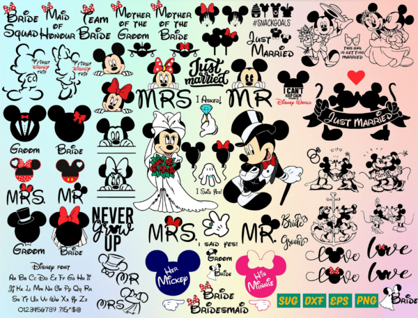Mickey And Minnie Svg, Minnie Mouse Bow Svg, Mickey Mouse Svg, Minnie