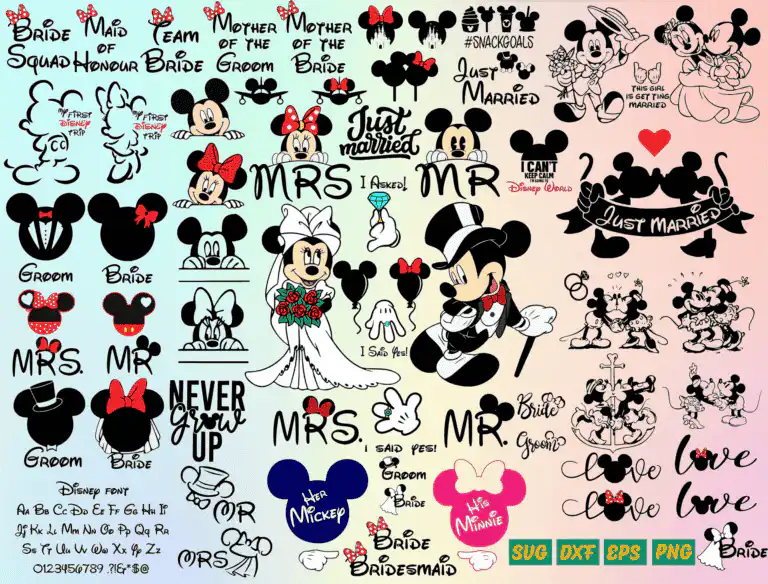 Mickey And Minnie Svg