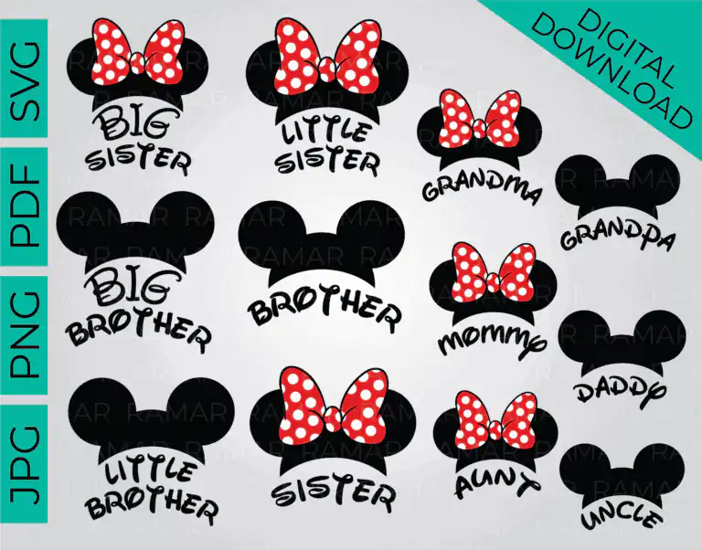 Mickey Mouse Ears Svg