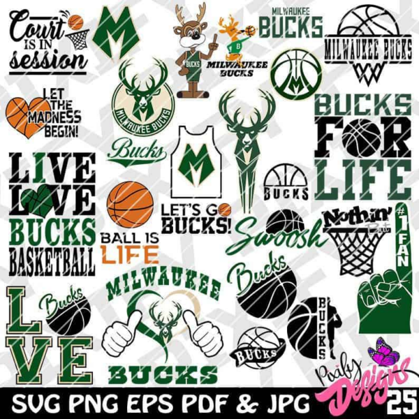 Milwaukee Bucks Svg, B1, Bucks Svg, Milwaukee Bucks Bucks Clipart