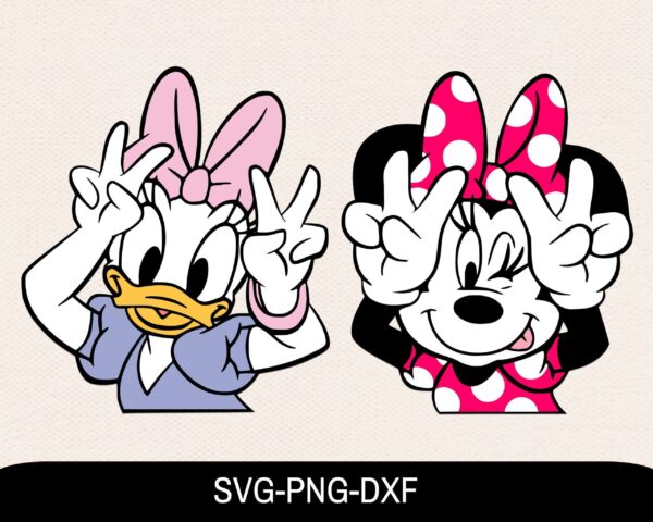 Minnie And Daisy Svg, Disney Svg, Minnie Svg
