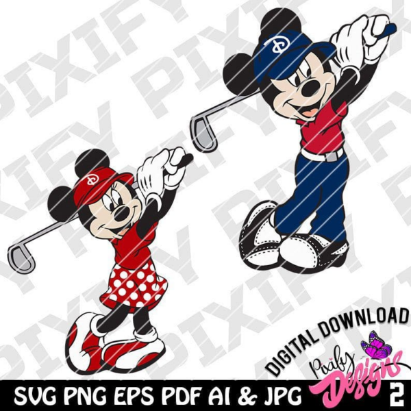 Minnie Mouse Golf Svg, Mickey Mouse Golf Svg, Golf Svg Files For
