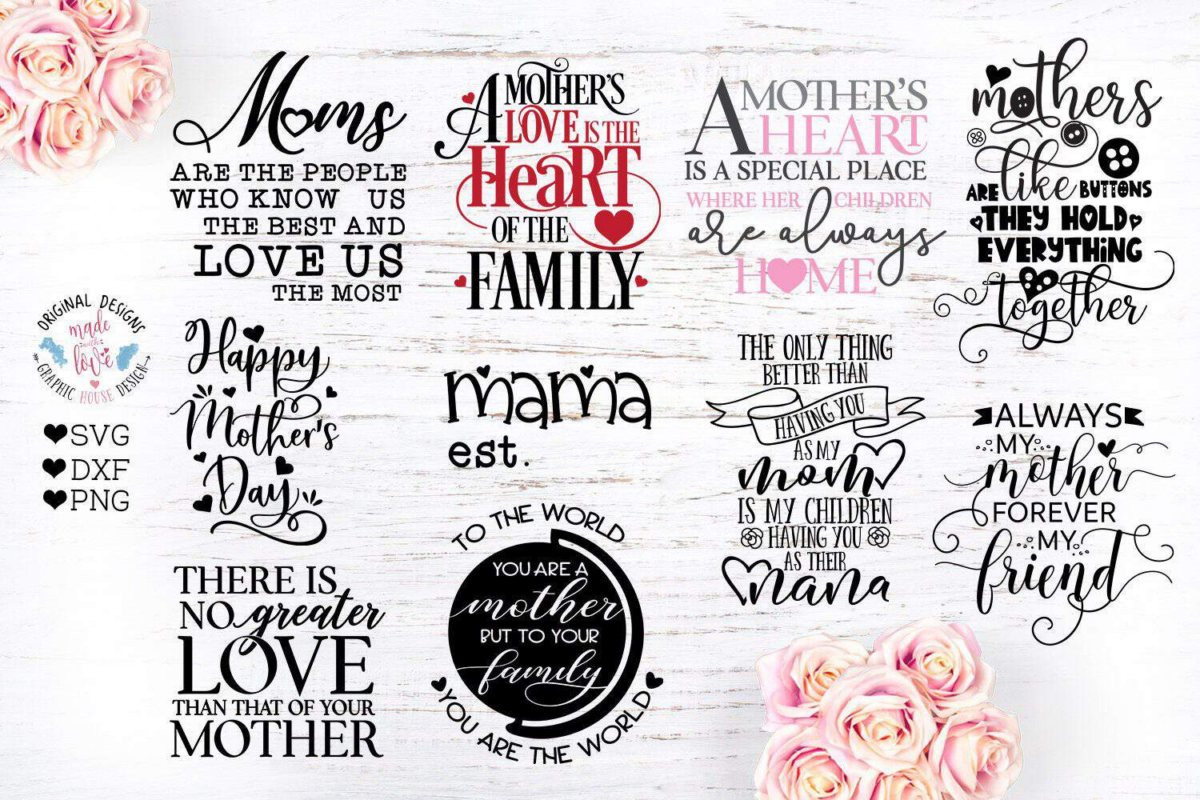 Mother Svg, Mother'S Day Cut Files, Mother Svg Bundle, Mother Quotes,