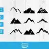 Mountains Svg Mountains Dxf Mountain Svg Mountain Cut File Zavlf 100x100