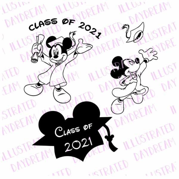 Mouse Graduation Bundle, Svg, Png, Pdf, Digital File, Trending Bundle