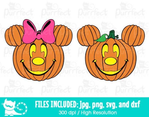 Mouse Pumpkin Face Halloween Svg Graphic Designs Files