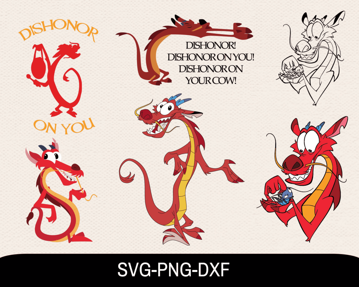 Mushu Svg, Mulan Svg, Cartoon Svg, Svg For Cricut