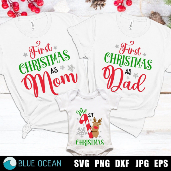 My First Christmas Svg, First Christmas As A Mom Svg, First Christmas