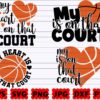 My Heart Is On That Court Svg, Basketball Heart Svg, Basketball Quote
