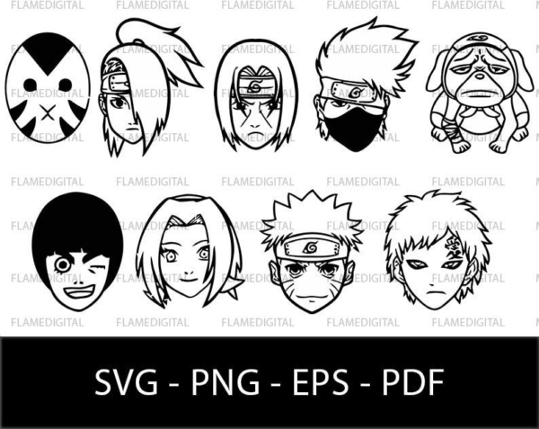 naruto face svg naruto vector naruto svg naruto cutfile sf4gw