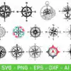 Nautical Compass Svg Eps Dxf Ai Png Files For Cricut Trending Mfacj 100x100