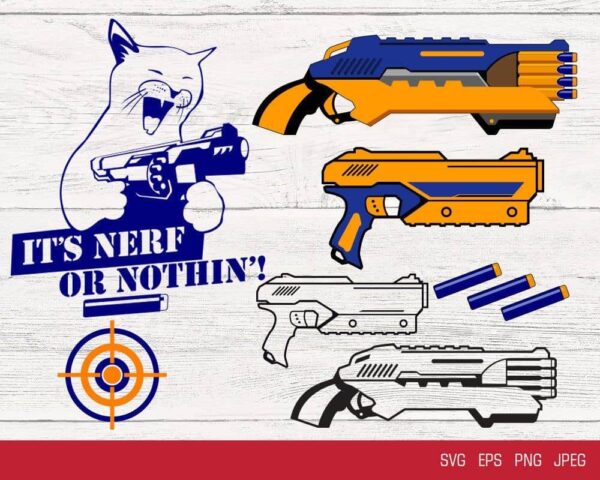 Nerf Svg, Target Nerf Svg, Nerf Blasters, Dart Svg, Nerf Gun, Nerf