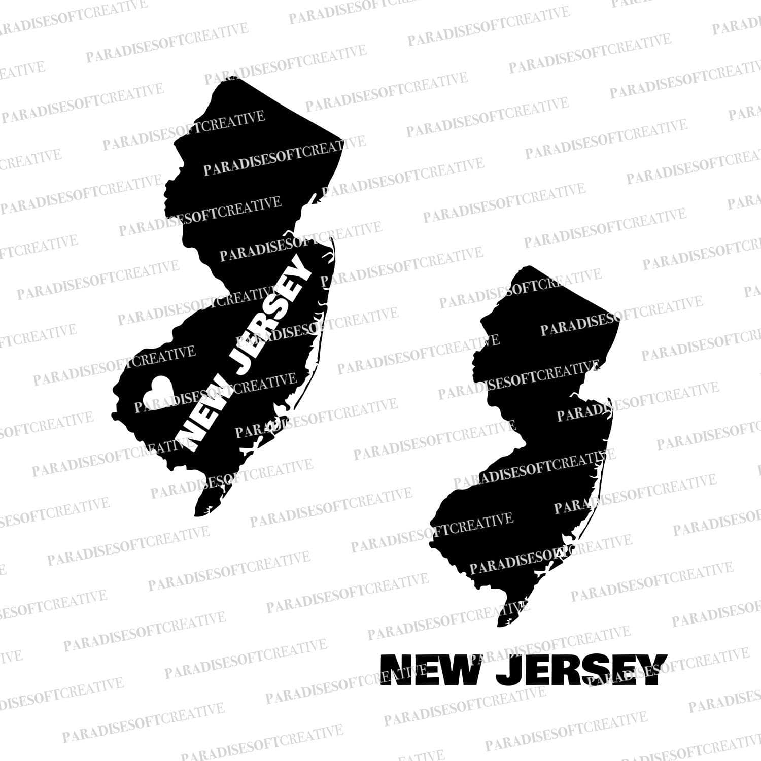 New Jersey Svg, New Jersey Shape State, New Jersey Silhouette, New