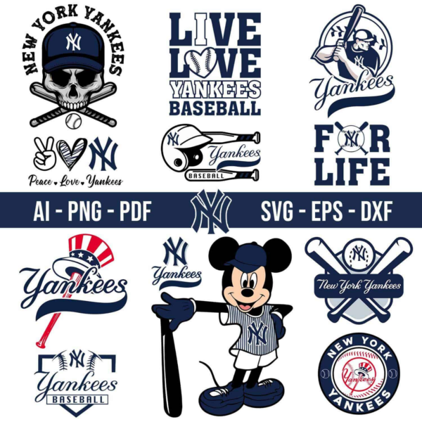 New York Yankees Svg, New York Yankees Bundle Svg, Mlb Bundle Svg,