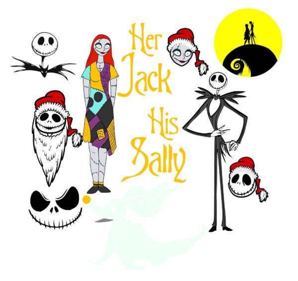 Nightmare Before Christmas Svg, Sally Svg, Jack Skellington Svg,