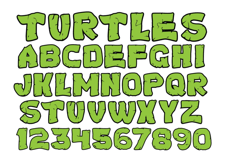 Ninja Turtles Font Svg