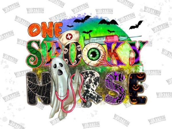 One Spooky Nurse Halloween Png Sublimation Designs