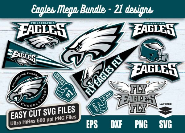 Philadelphia Eagles Bundle Svg, Eagles Bundle Svg, Eagles Cricut ...