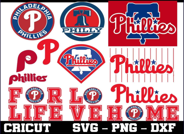 Philadelphia Phillies Mlb Baseball Svg Dxf Eps Pdf Png, Cricut,