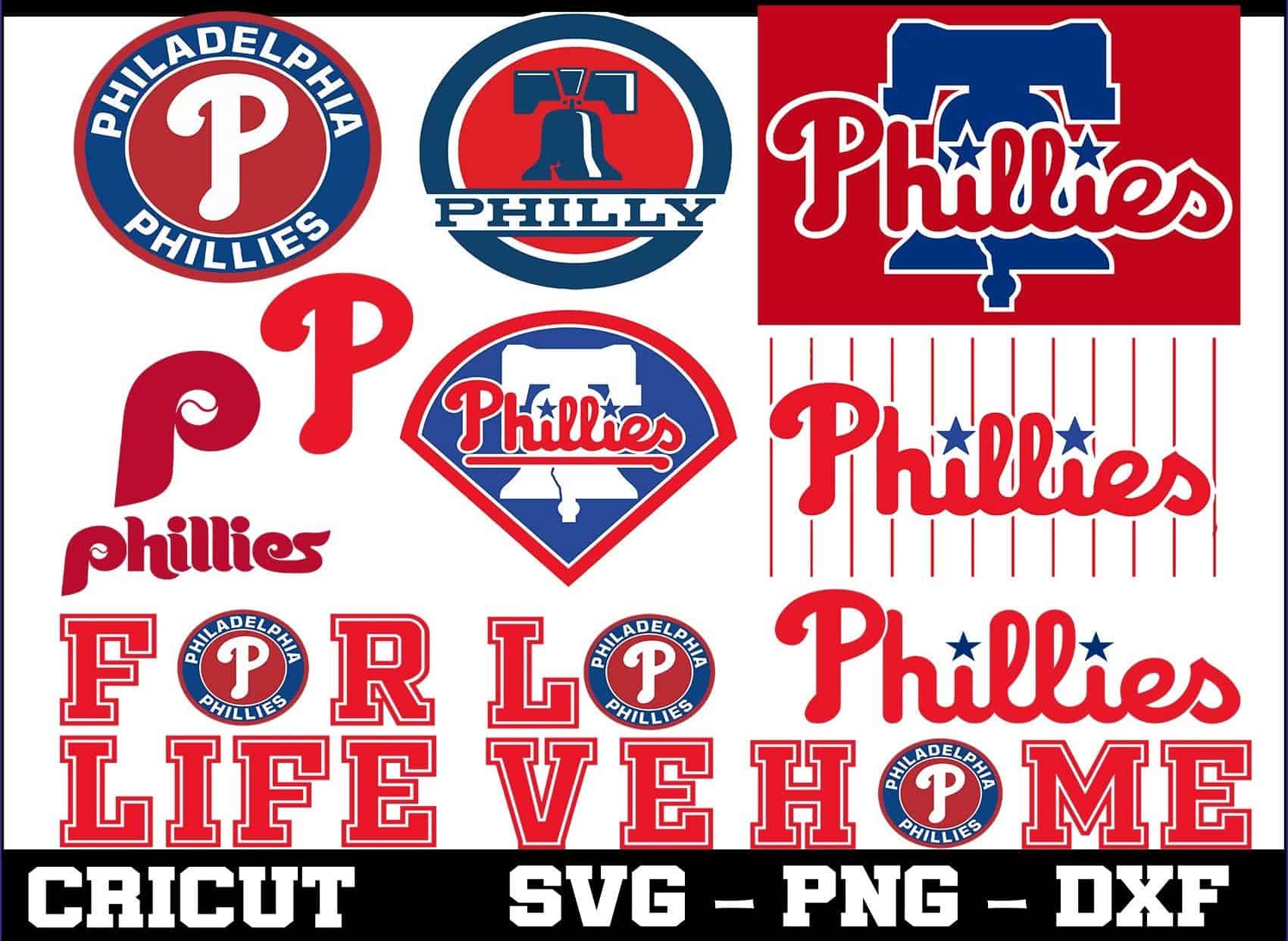 Philadelphia Phillies Mlb Baseball Svg Dxf Eps Pdf Png, Cricut ...