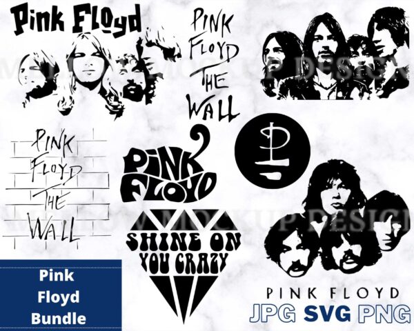Pink Floyd Bundle Pack Cut Files; For Cricut & Silhouette, Svg