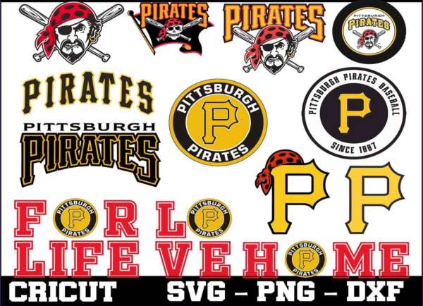 Pittsburgh Pirates Mlb Baseball Svg Dxf Eps Pdf Png, Cricut, Cutting