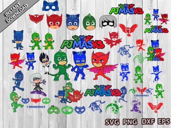 Pj Masks Bundle Svg, Trending Svg, Pj Masks Svg, Catboy Svg, Gekko