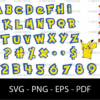 pokemon alphabet svg pokemon font svg pokemon svg pokemon cutfile 79slq
