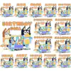 Printable Bluey Girl Birthday Family Bundle Png