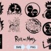 rick and morty digital clipart svg and png svg cricut silhouette vi2gd