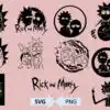 Rick And Morty Digital Clipart Svg And Png Svg Cricut Silhouette Vi2gd 100x100