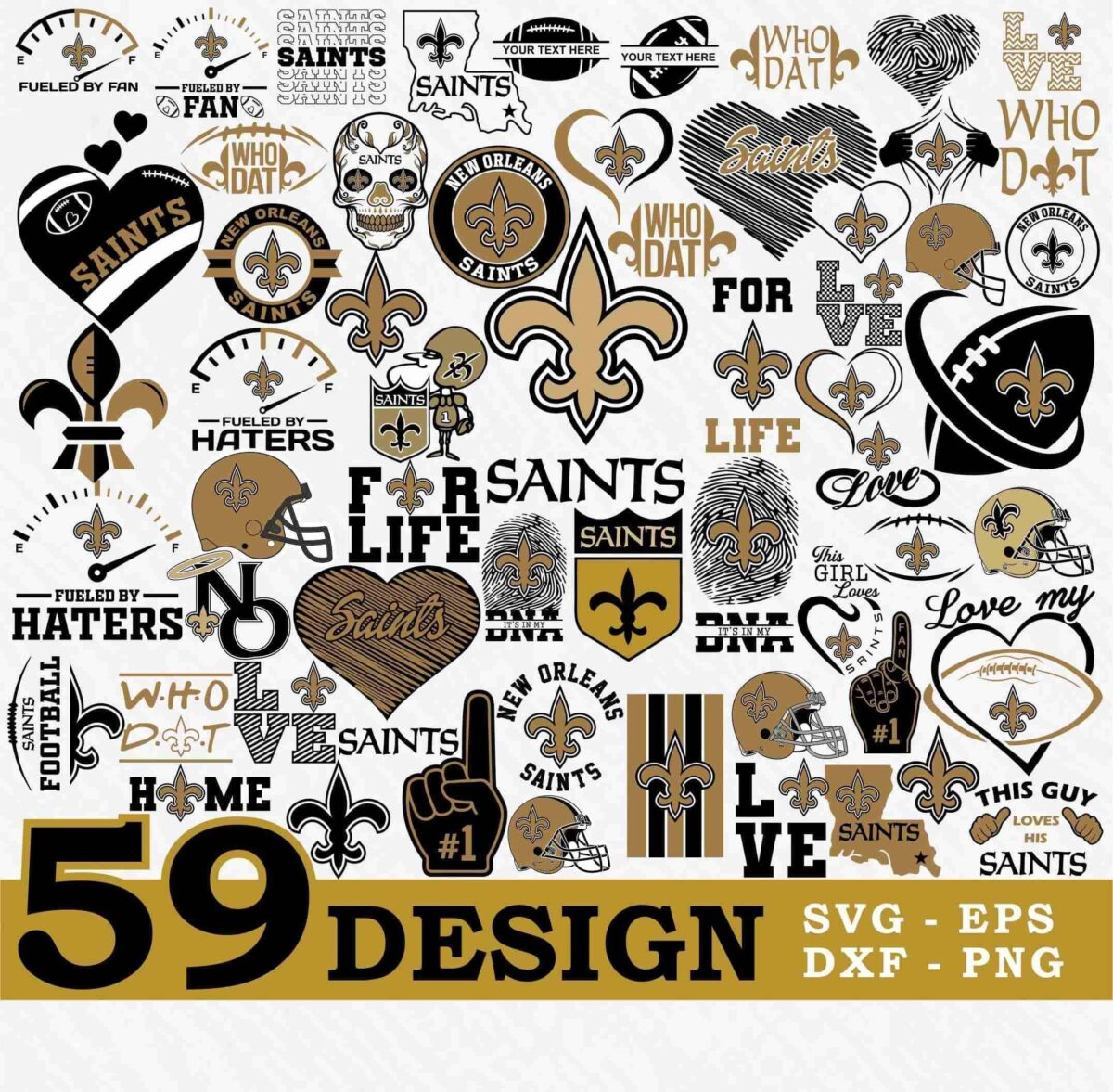 Saints Svg, New Orleans Saints Svg Bundle, New Orleans Saints Logo ...