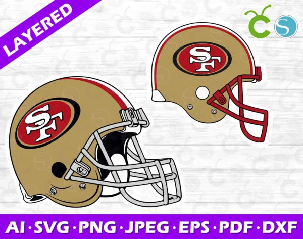 San Francisco 49Ers Helmet 2 Svg, Png, 49Ers Svg, San Francisco