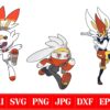scorbunny evolution pokemon svg raboot svg cinderace svg ai smdyk