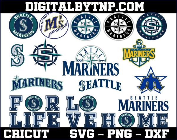 Seattle Mariners Mlb Baseball Svg Dxf Eps Pdf Png, Cricut, Cutting