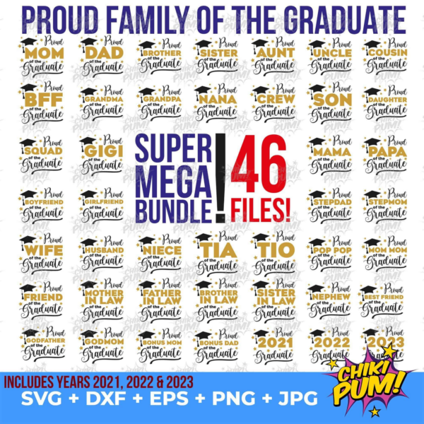 Senior Family Bundle, Graduation Svg Design Svg, Proud Senior Bundle