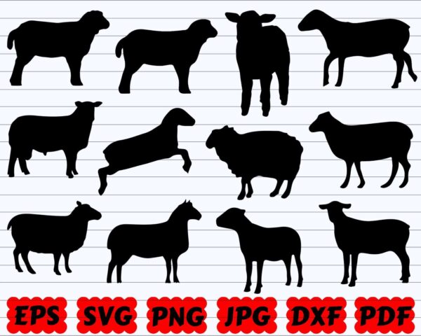 Sheep Svg Sheep Svg Bundle Animals Svg Sheep Silhouette Sheep Vector