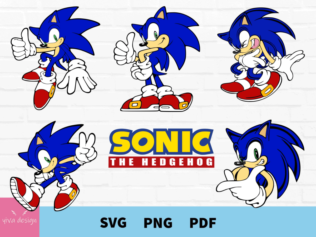 Sonic The Hedgehog Svg, Sonic Svg, The Hedgehog Svg, Sonic Clipart,
