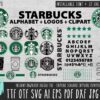 starbucks logo wrap and font bundle svg starbucks coffee font vxoex