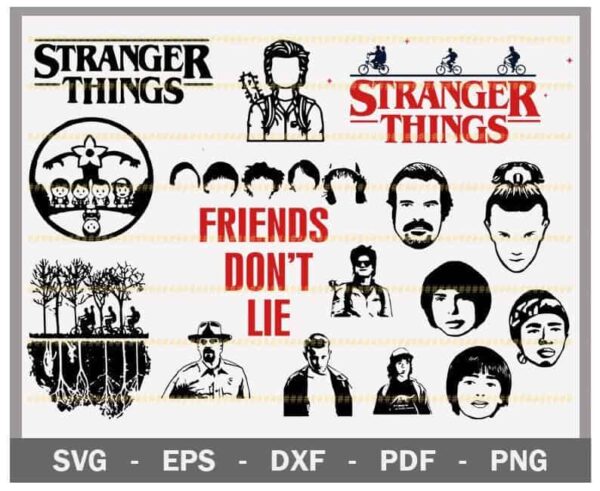 Stranger Things Svg Bundle, Stranger Things Silouette, Stranger