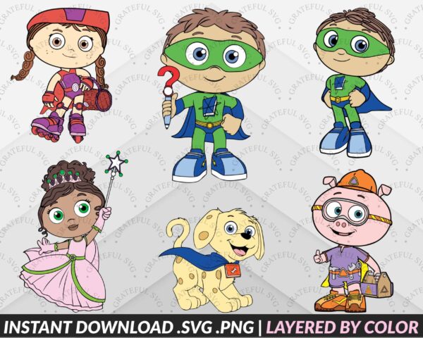Super Why Svg Bundle, Super Why Svg, Super Why Birthday, Super Why