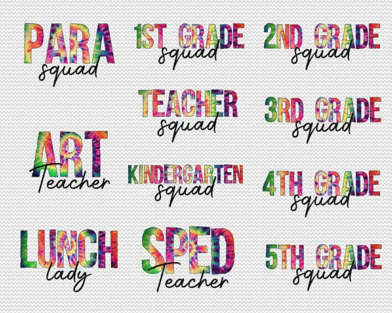 Teacher Squad Bundle Png