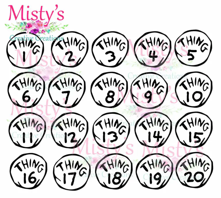 Thing 1 And 2 Svg